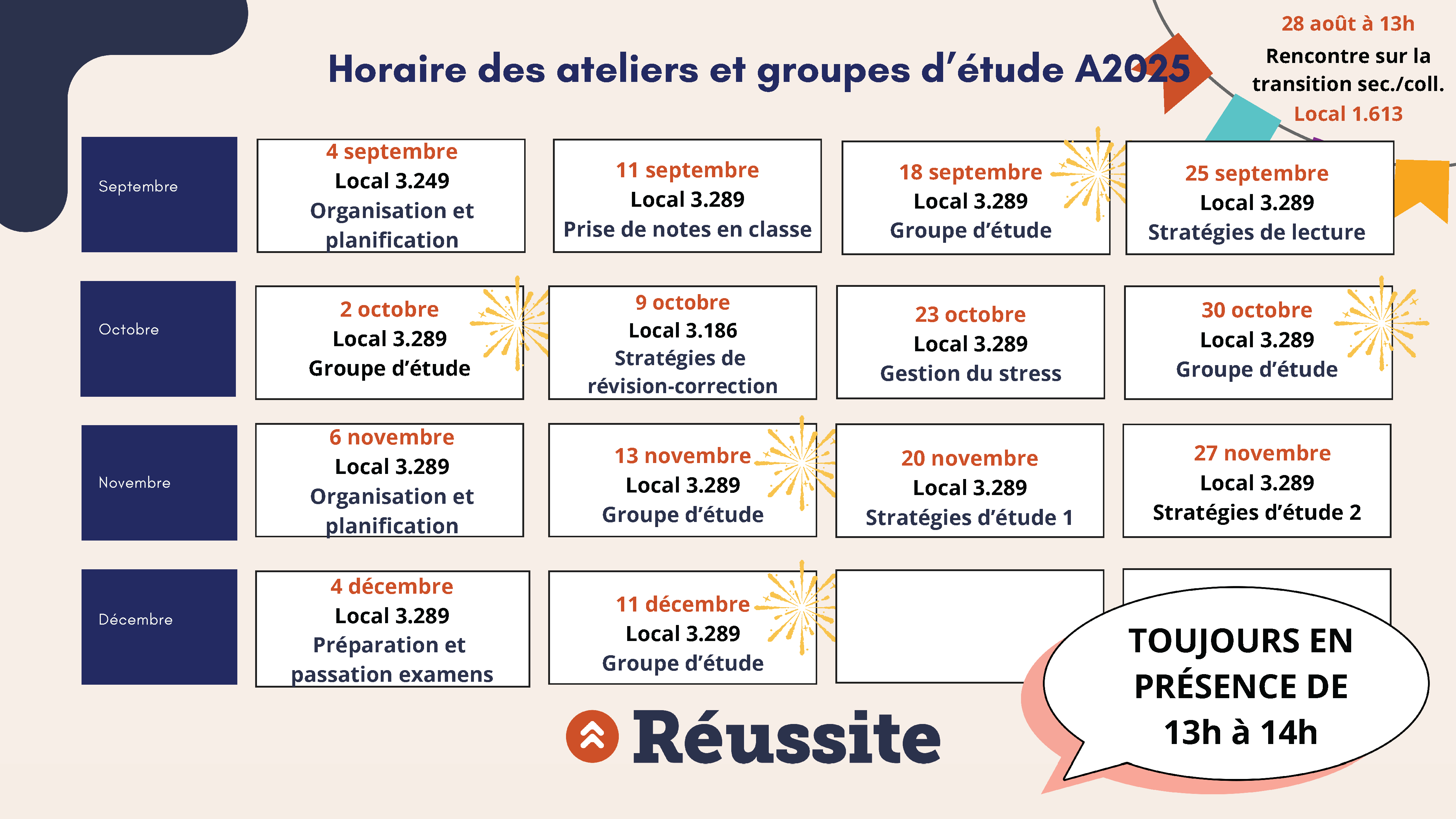 Calendrier Atelier SAIDE A2025 Calendrier Atelier SAIDE A2025